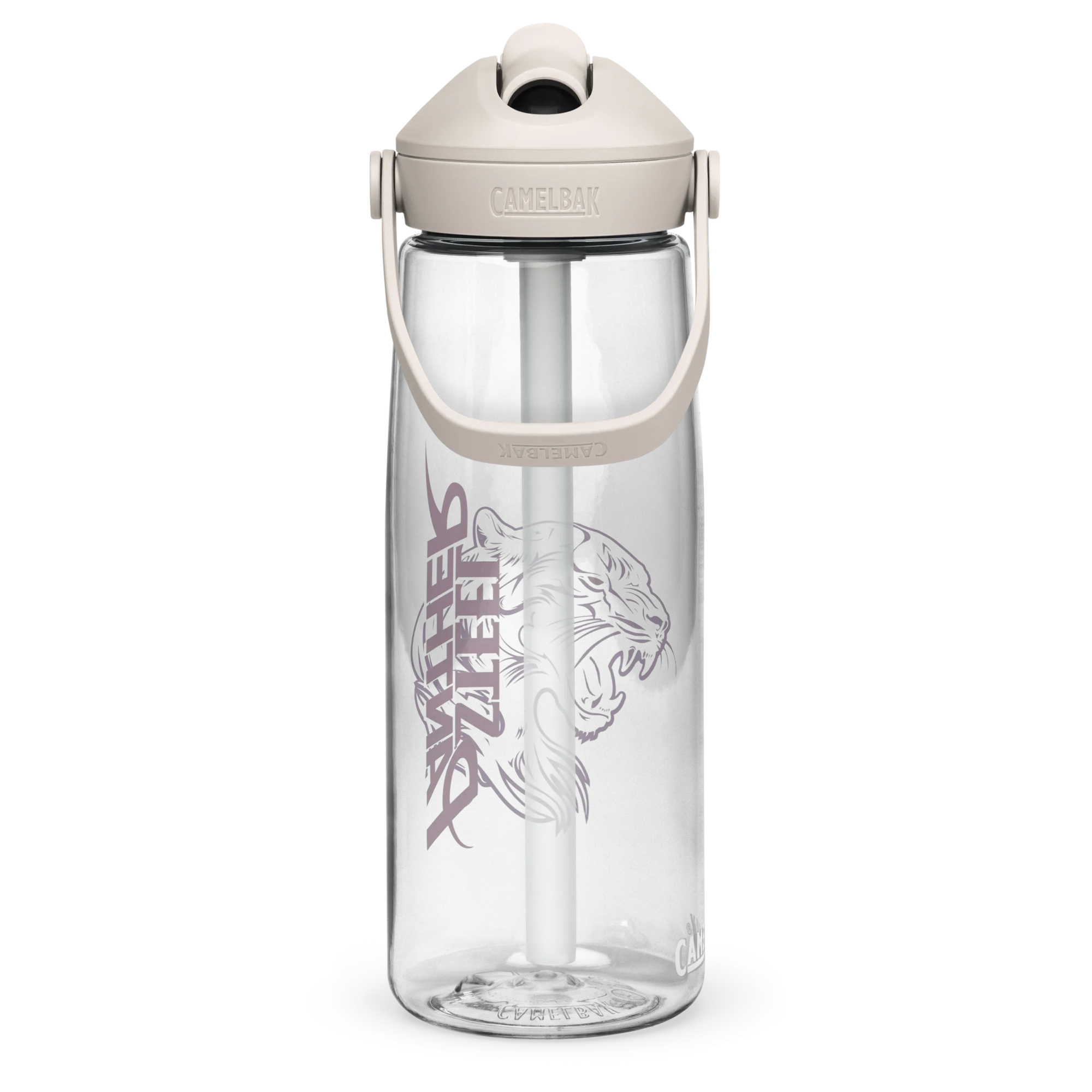 Panther Head and Logo Flip straw water bottle - Image 4